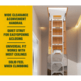 WIILAYOK Home Improvement Aluminum Attic Ladder, Manual Lifting, Folding Loft Stairs