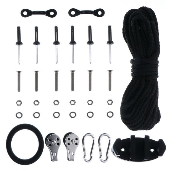 TAILTOSS Kayak Anchor Trolley System Black 1 Set 3.5x1.8in