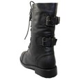 thumbnail image 4 of Trendsup Anya-1 Women's Mid Calf Lace Up Combat Boots, 4 of 5