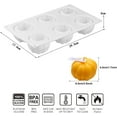 thumbnail image 2 of Pumpkin Silicone Mold 6 Cavities Cupcake Baking Pan Mousse Tray Molds Kitchen Cake Decoration Fondant Mold for Thanksgiving Fall Autumn Halloween Party, 2 of 7