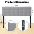 thumbnail image 3 of Costway Full/Queen Size Headboard Linen Fabric Upholstered Button Tufted Solid Wood Leg, 3 of 10