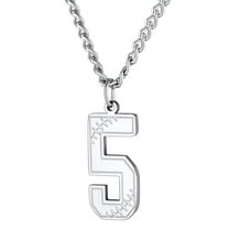 KeyStyle Baseball Number Necklace for Men Number Pendant Necklace Stainless Steel Sports Athlete Baseball Necklaces Mens Jewelry Valentines Gift for Husband
