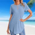 thumbnail image 3 of Camiseta holgada de mujer con botones individuales en la parte trasera para un ajuste relajado FLhrweasw Para estrenar, 3 of 7