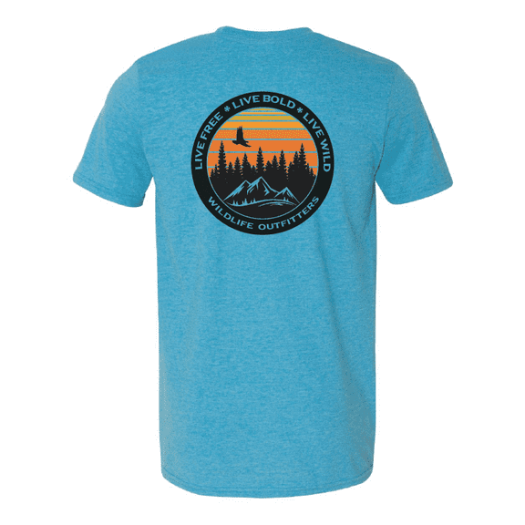 Wildlife Outfitters Men's Mountain Sunset Short Sleeve T-shirt