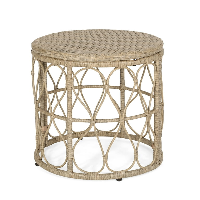 Montserrat Wicker Outdoor Side Table, Light Brown - Walmart.com Montserrat Wicker Outdoor Side Table, Light Brown - Walmart.com