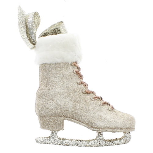 Fur Trimmed Glitter Ice Skate