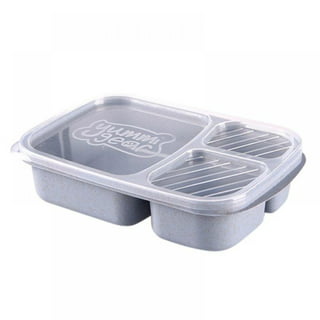 1pc 1.2l Double Layer Green Lunch Box With Spoon, Fork, Sauce Container,  Microwaveable, Separated Grids For Office Workers