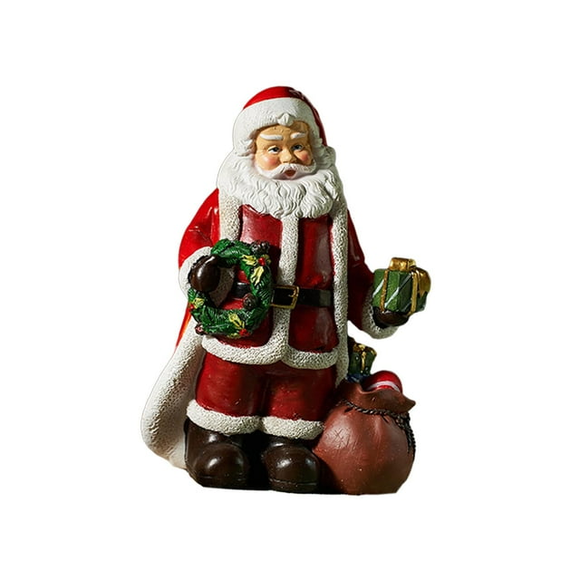 Décorations de Père Noël Figurine en Résine pour Cheminée Table Bureau à Domicile