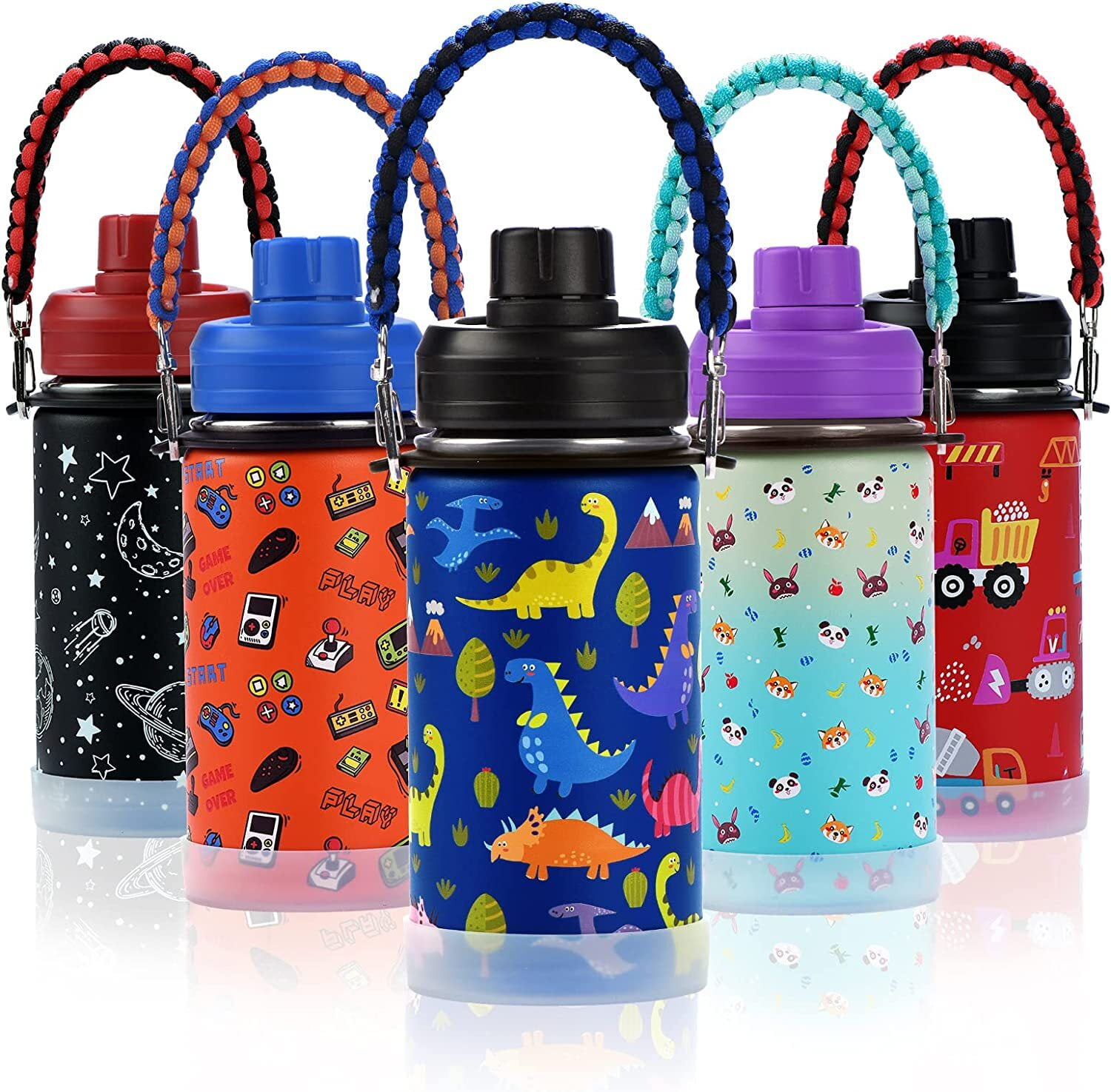 YuanDian Wolf Gifts, Light Up Boy Water Bottle with 3D Animal Wolf Design- 14 oz Tritan BPA Free Eco-Friendly - Cool Drinking Cups Gift for School