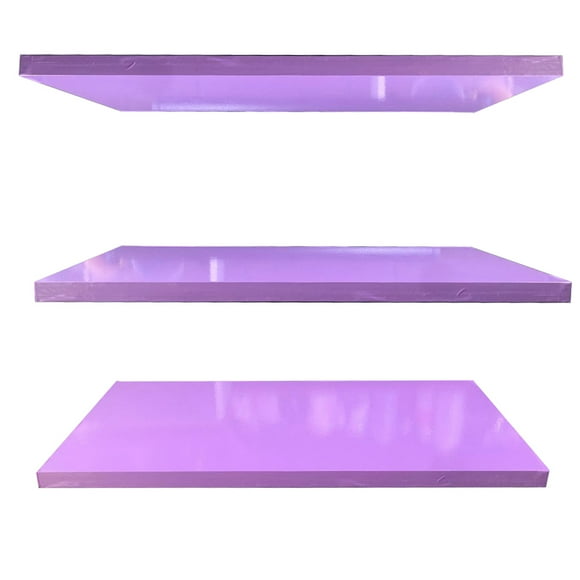 Kit 3 Repisas Flotantes Mdf 20x40cm Instalación Fácil Lila