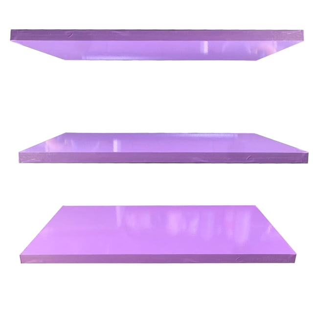 Kit 3 Repisas Flotantes Mdf 20x40cm Instalación Fácil Lila