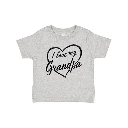 

Inktastic I Love My Grandpa in Black Chalk Heart Gift Baby Boy or Baby Girl T-Shirt