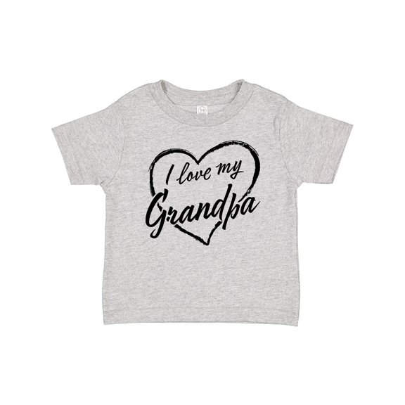 Inktastic I Love My Grandpa in Black Chalk Heart Boys or Girls Baby T-Shirt