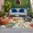 thumbnail image 2 of Green Yellow Paisley Outdoor Rug for Patio/Deck/Porch, Non-Slip Large Area Rug 5 x 8 Ft, Vintage Boho Floral Botanical Indoor Outdoor Rugs Washable Area Rugs, Reversible Camping Rug Carpet Runner, 2 of 8