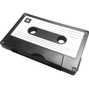 Personal Company Studio Logo Retro Audio Tape Cassette USB 2.0 Flash Drive (No LOGO Black, 64GB*10PACK)