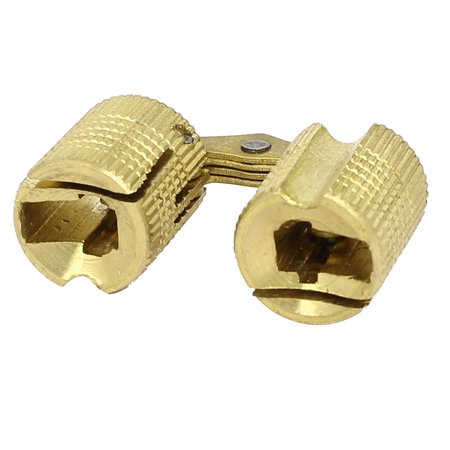 Cupboard Cabinet Door Boxes Concealed Barrel Hinge 12mm Dia Brass
