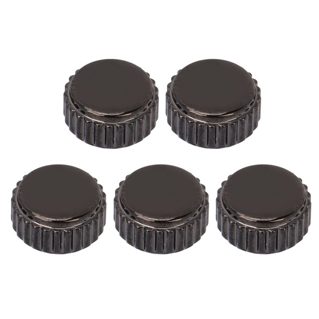 5 piezas de reloj de acero, corona, cabeza de reloj, piezas de reparación, accesorios de repuesto, negro, 6mm/0,24 pulgadas