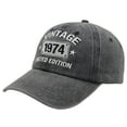 thumbnail image 2 of 50th Birthday Gifts for Men Women, Vintage 1974 Limited Edition Adjustable Embroidered Baseball Cap, 2 of 6