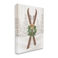 thumbnail image 3 of Stupell Industries Winter Skis Holiday Wreath Graphic Art Gallery Wrapped Canvas Print Wall Art, Design by Jennifer Pugh, 3 of 7