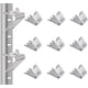 thumbnail image 1 of 12 Piezas Clip para Estante de Congelador Soporte para Estante de Refrigerador de Acero Inoxidable Clips para Estante de Refrigerador Comercial Soportes para Estante de Congelador de 1,5 Mm, 1 of 4