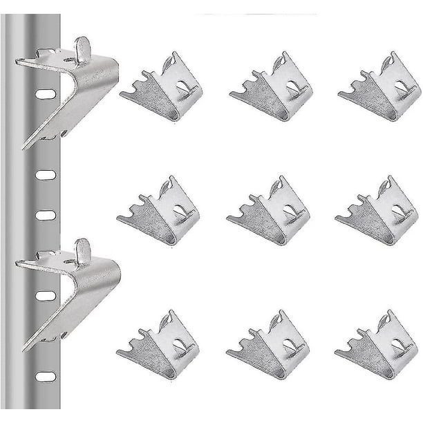 12 Piezas Clip para Estante de Congelador Soporte para Estante de Refrigerador de Acero Inoxidable Clips para Estante de Refrigerador Comercial Soportes para Estante de Congelador de 1,5 Mm