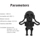 thumbnail image 3 of 64 GB USB Flash Drive with Cartoon Skeleton Shape, Cool Memory Stick, Great Gifts, Black, 3 of 4