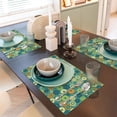thumbnail image 6 of Placemats Set Of 4 / 6, Gear Blue Green Placemats For Dining Table Indoor/Outdoors Heat Resistant Washable Placemats 18" X 12", 6 of 8