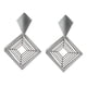 thumbnail image 5 of Pendientes colgantes geométricos jinwen de gota cuadrados Plata, 5 of 8