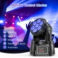 thumbnail image 4 of U`KING 105W 7 LED RGBW Moving Head Light, Wash DJ Spot DMX Party Disco Show Remote, 4 of 9