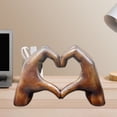 thumbnail image 7 of Pebbuoy Love Heart Hand Figurine Heart-shaped Gesture Resin Sculpture Statue Sculpture Home Office Desktop Decoration Ornament Christmas Gift, 7 of 7
