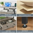thumbnail image 5 of 27 inch Nightstand Side Table with 1 Layer of Wooden Drawers，Nightstand with Charging Station,End Table Bedside Table with USB Ports and Outlets(Retro Gray), 5 of 14