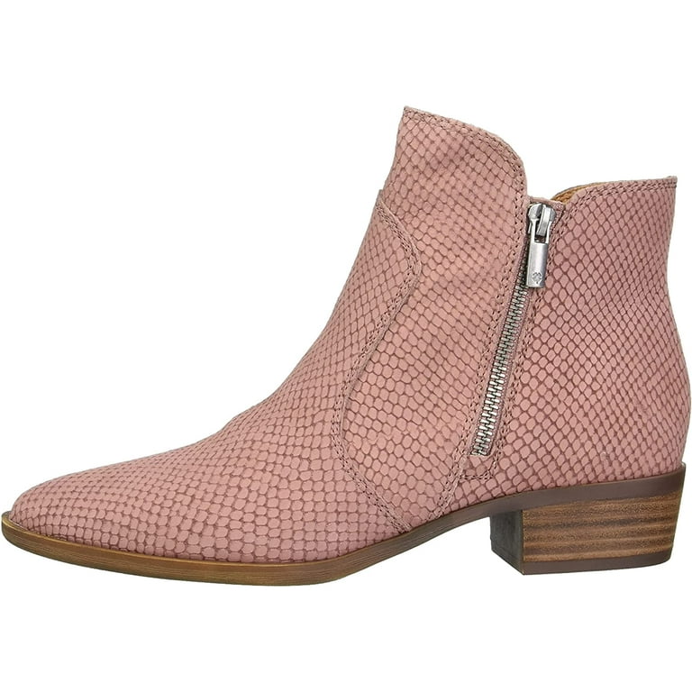 Pink snakeskin ankle boots best sale