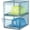 Blue, variant on Hat Organizer Box, Stackable Clear Baseball Caps Holder Box Containers with Magnetic Door for Hats Snapback Cap Storag, Hat Rack Display Case, Holds 8 Hats Each (Blue, 2 Pack)