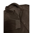 thumbnail image 6 of LODIENY Corduroy Button Down Cropped Shirt Jackets for Men with Pockets Long Sleeve Collared Vintage Trendy Overshirt Coffee L, 6 of 8