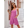 thumbnail image 5 of XCHQRTI Women Casual Jumpsuit Spaghetti Strap Overalls with Pockets Loose Sleeveless Rompers, 5 of 8