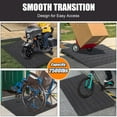 thumbnail image 6 of Rubber Threshold Ramp Doorway, 4’’ Rise Wheelchair Threshold Ramp, 2500LBS Capacity No-Slip Driveway Curb Ramps for Wheelchair Mobility Scooter Power Chairs with 3 Channels Cord Cover, 6 of 6