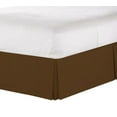 thumbnail image 2 of 15 Inch Drop Extra Long Bed Skirt Pleated and Split Corner - Queen Chocolate Solid Brushed Microfiber Wrinkle, Fade & Stain Resistant Dust Ruffle, 2 of 5