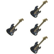 4 Count Gifts The Punk Outfits for Women Guitar Shaped Brooch Kids British Style