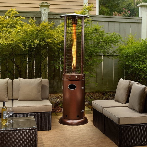 BromoHeat Standing Outdoor Round Patio Heater- Bronze