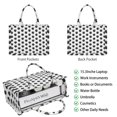 thumbnail image 2 of Large Capacity Tote Bag,Black White Soccer Pattern Handbag Fashion Luxury Tote Bag,15.7"x13"x 5.1" Inches,Laptop Compatible, 2 of 6
