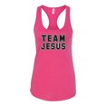 thumbnail image 2 of Wild Bobby, Varsity Team Jesus Inspirational/Christian Women Racerback Tank Top, Raspberry, Large, 2 of 5