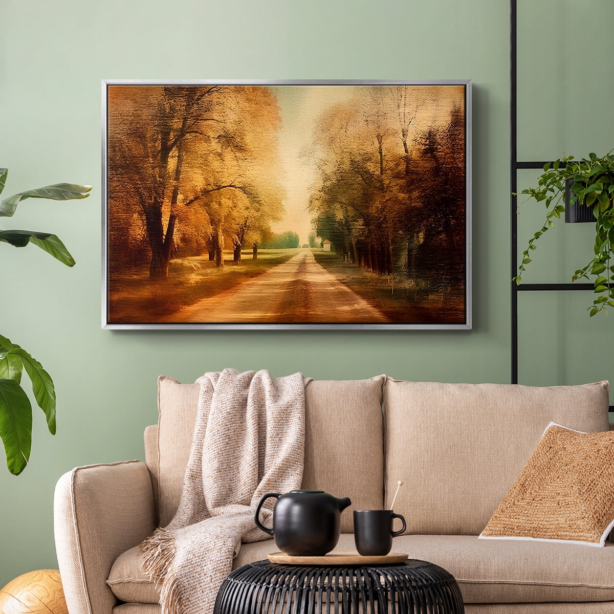 Vintage Landscape-CCXXXII By Wexford Home Framed in Silver Wood Gallery Wrapped Canvas 25 in. x 37 in.