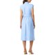 thumbnail image 3 of Vestidos sin mangas para mujer INSPIRE CHIC, con cuello, botones, cinturón en la cintura, midi, para trabajo, color azul, 3 of 5
