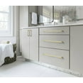thumbnail image 3 of Goo-Ki Brushed Gold Cabinet Pulls with 3'' Hole Centers, Modern Style Zinc Alloy Cabinet Handles for Dresser,Wardrobe,Cupboard- 6 Pack, 3 of 5