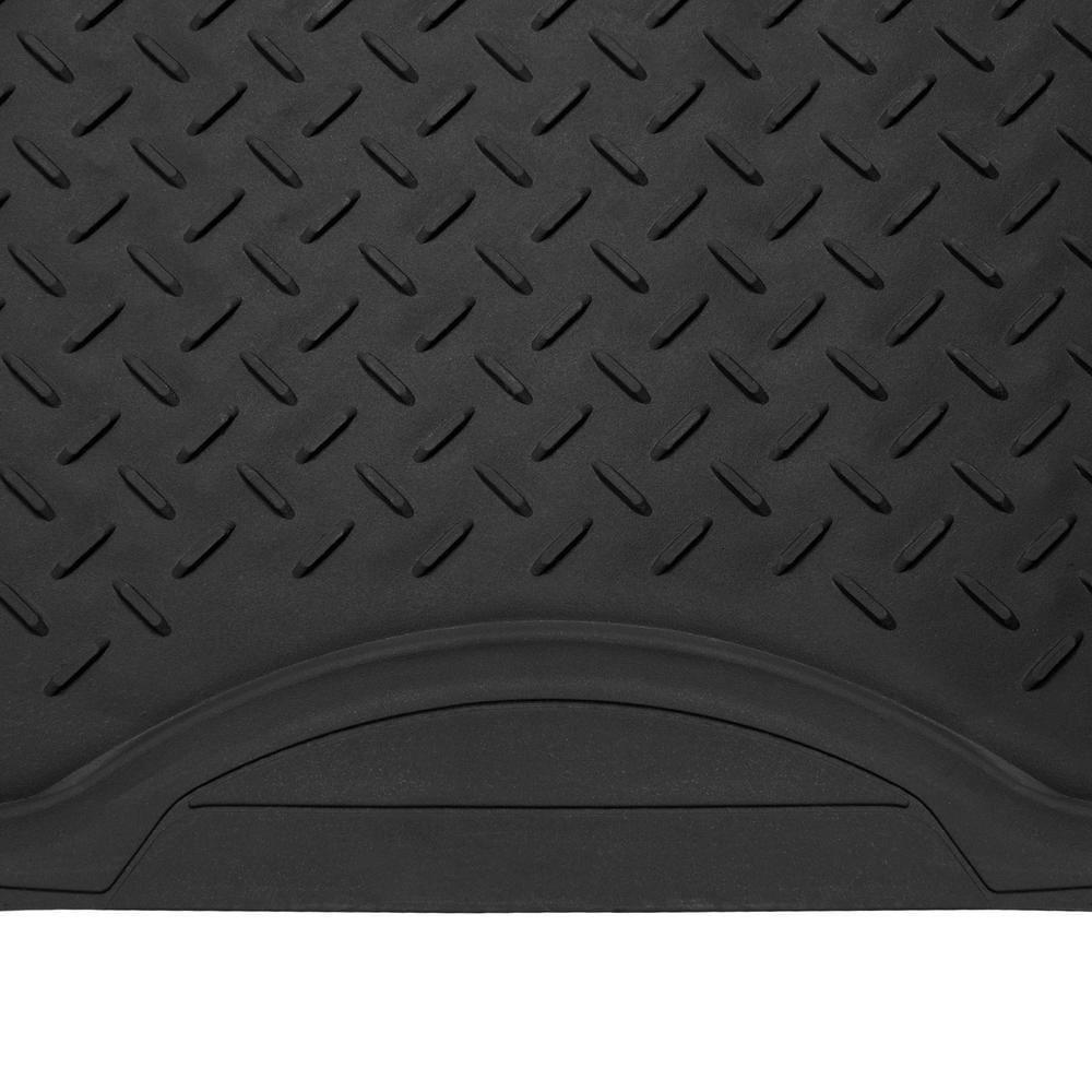 BDK Heavy Duty Rubber Car Cargo Trunk Mat, All-Weather Trimmable Liner, Universal Auto Cargo Protection, for SUV Sedan Van Truck, Black