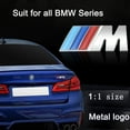 thumbnail image 5 of 3pcs fit BMW M Power Badge Metal Tri Color Emblem Sticker,Car Rear Trunk Fender Side Emblem Badge Decal Logo Compatible for All BMW Series, 5 of 5