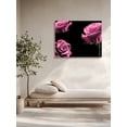 thumbnail image 5 of Pink Rose Wall Art for Living Room,Canvas Picture Wall Decor for Bathroom Bedroom,Vintage Abstract Garden Flower Floral Black Painting Artwork for Office Kitchen Hallway Dining Room Decor 20"x24", 5 of 8