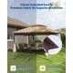 thumbnail image 5 of QinaQin Gazebo plegable de 3 x 3 m con doble techo y mosquitero, incluye 4 sacos de arena y bolsa de transporte, altura ajustable para jardín o eventos, 5 of 7