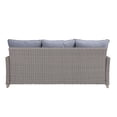 thumbnail image 4 of ACME Greeley 4PC Pack Patio Sofa Set in Gray Fabric & Gray Finish, 4 of 12