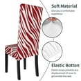 thumbnail image 6 of ZICANCN Red Zebra Animal Print Chair Protectors Seat Covers , Dining Chair Slipcovers 1 Piece for Dining Room Hotel Kitchen, 6 of 8